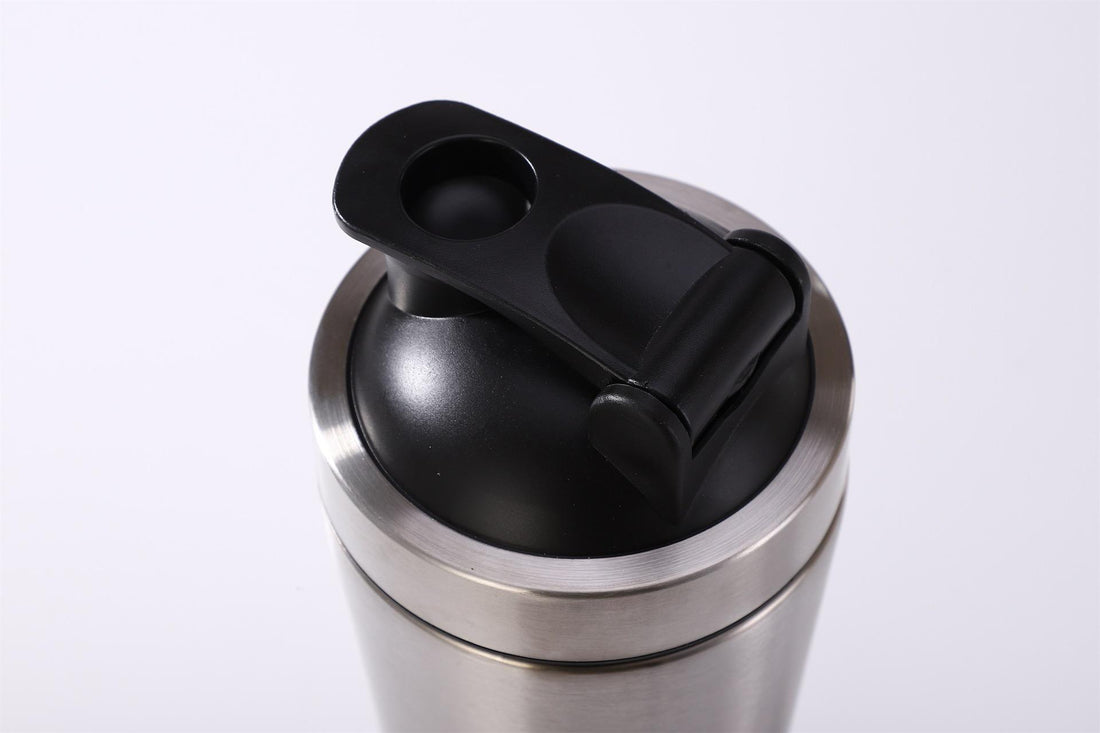 Stainless Steel Protein Shaker Bottle With Lid And Mixing Shake Ball