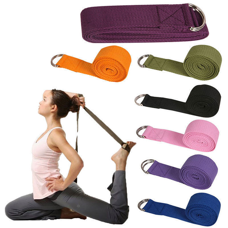 Adjustable Yoga Stretch Strap Belt For Fitness Training And Flexibility Exercises