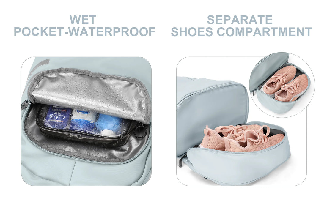 Women's Gym Backpack with Shoe Compartment