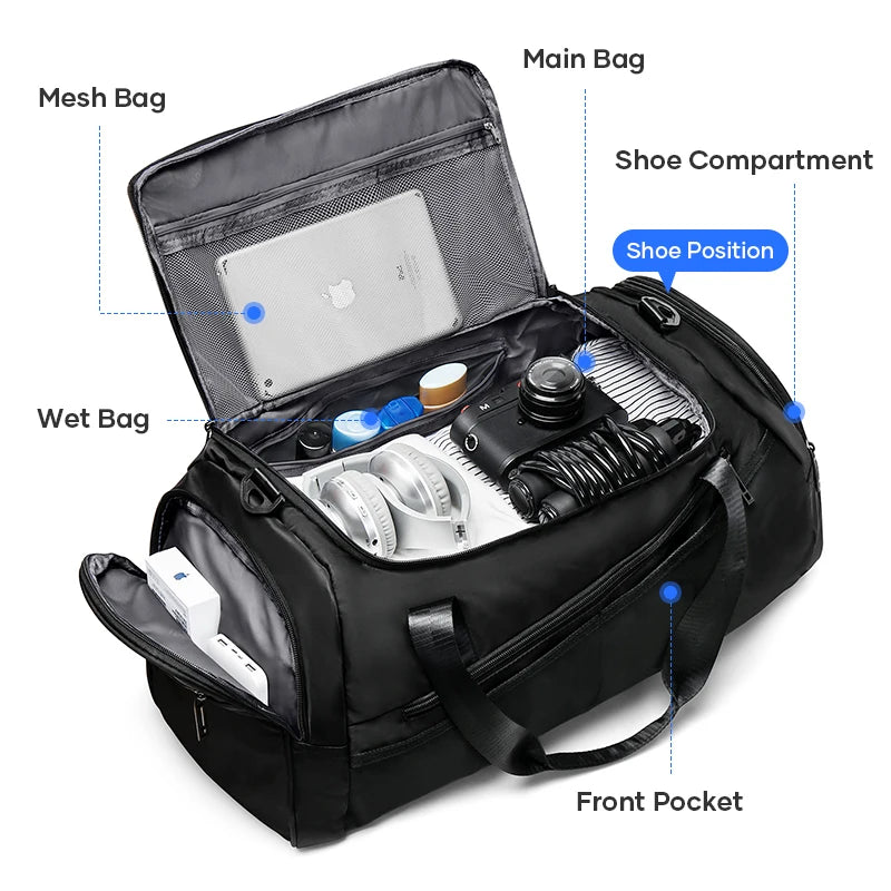Wet Pocket Travel Duffel Bag
