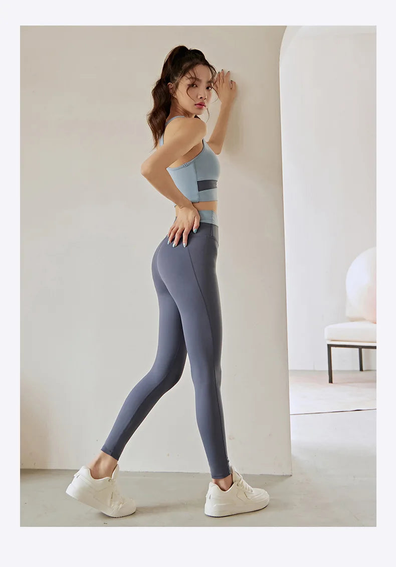 Yoga Set — Sports Bra with Leggings & Shorts