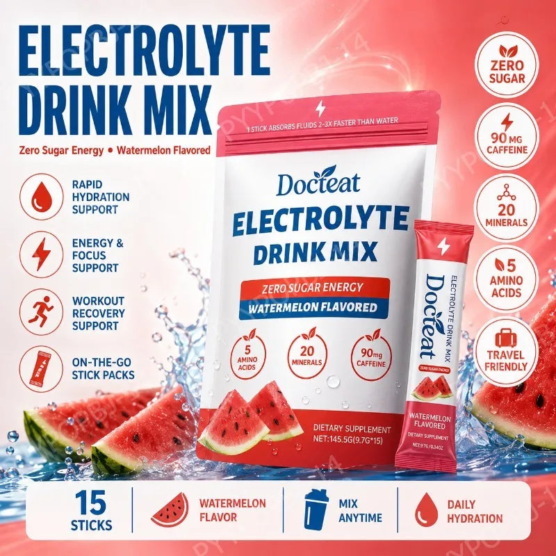 Watermelon Electrolyte Hydration Sticks