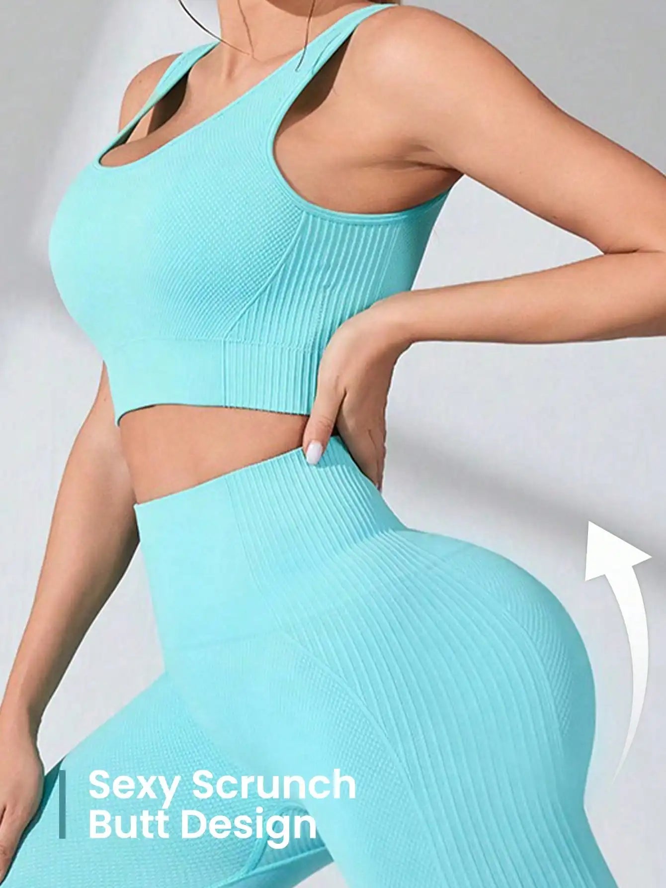 Women's Cross-Strap Sports Bra &amp; Leggings Set
