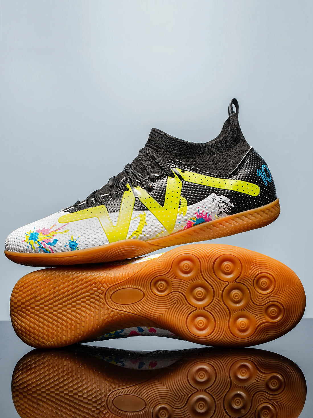 Indoor Five-a-Side Soccer Shoes — High-Top Turf Trainers