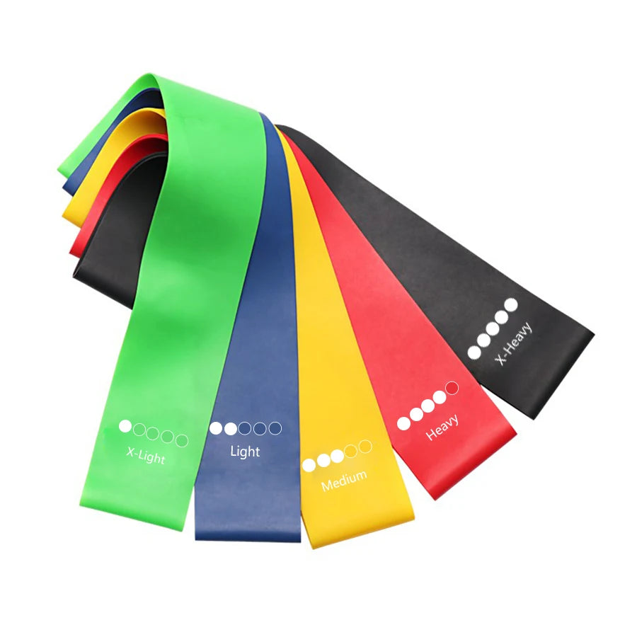 5-Level Resistance Band Set for Yoga &amp; Pilates