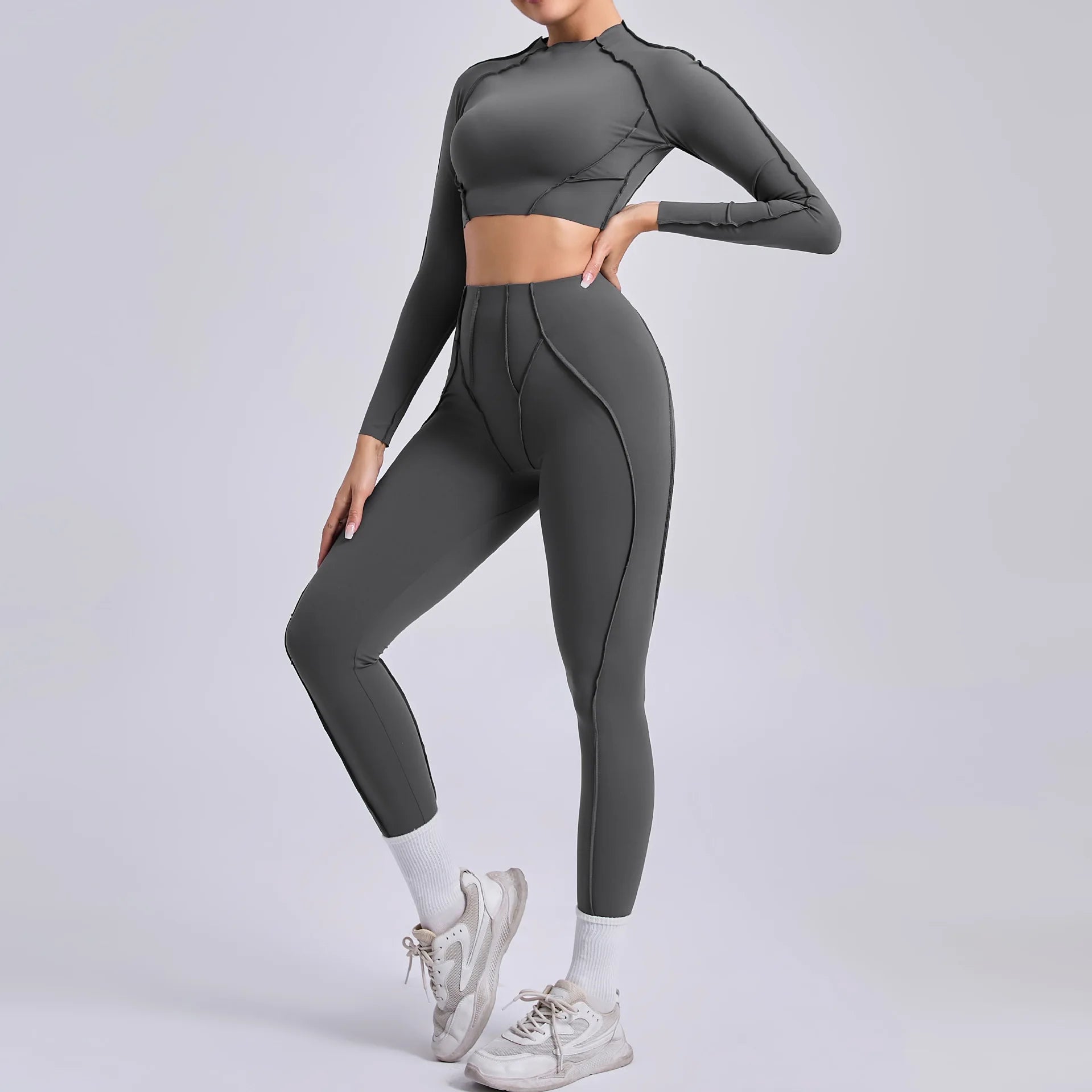 Long-Sleeve Push-Up Yoga Tracksuit