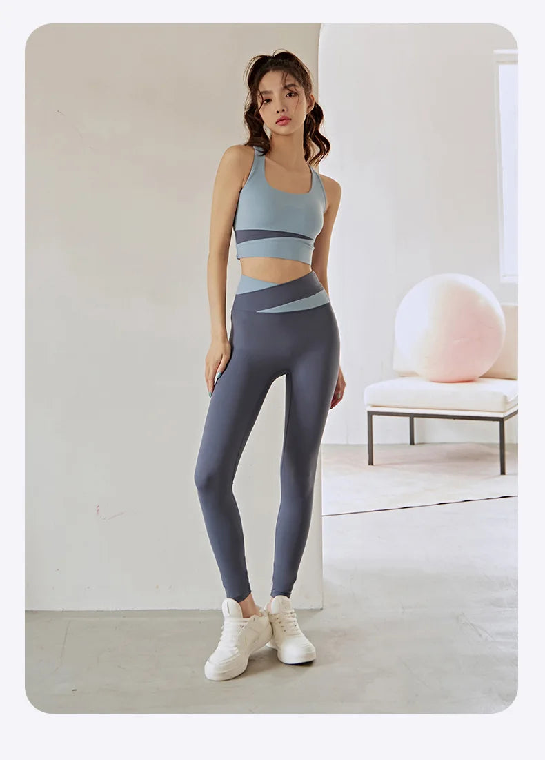 Yoga Set — Sports Bra with Leggings & Shorts