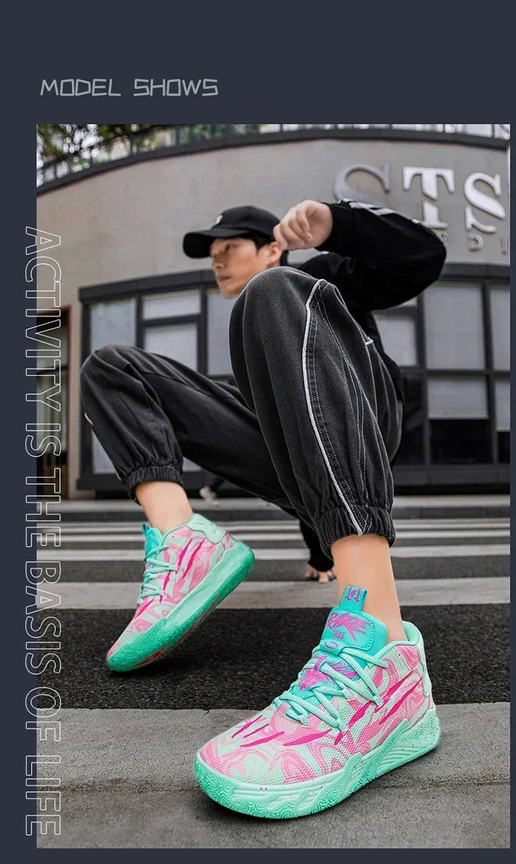 Cushioned High-Top Basketball Shoes