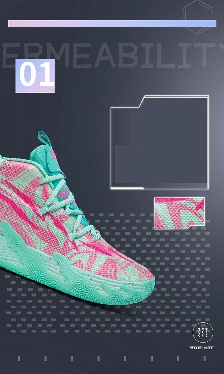 Cushioned High-Top Basketball Shoes