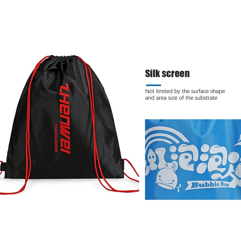Drawstring Gym Bag with Clothes &amp; Shoe Storage