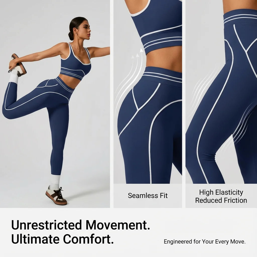 Seamless Performance Set — Sports Bra & High-Waist Leggings