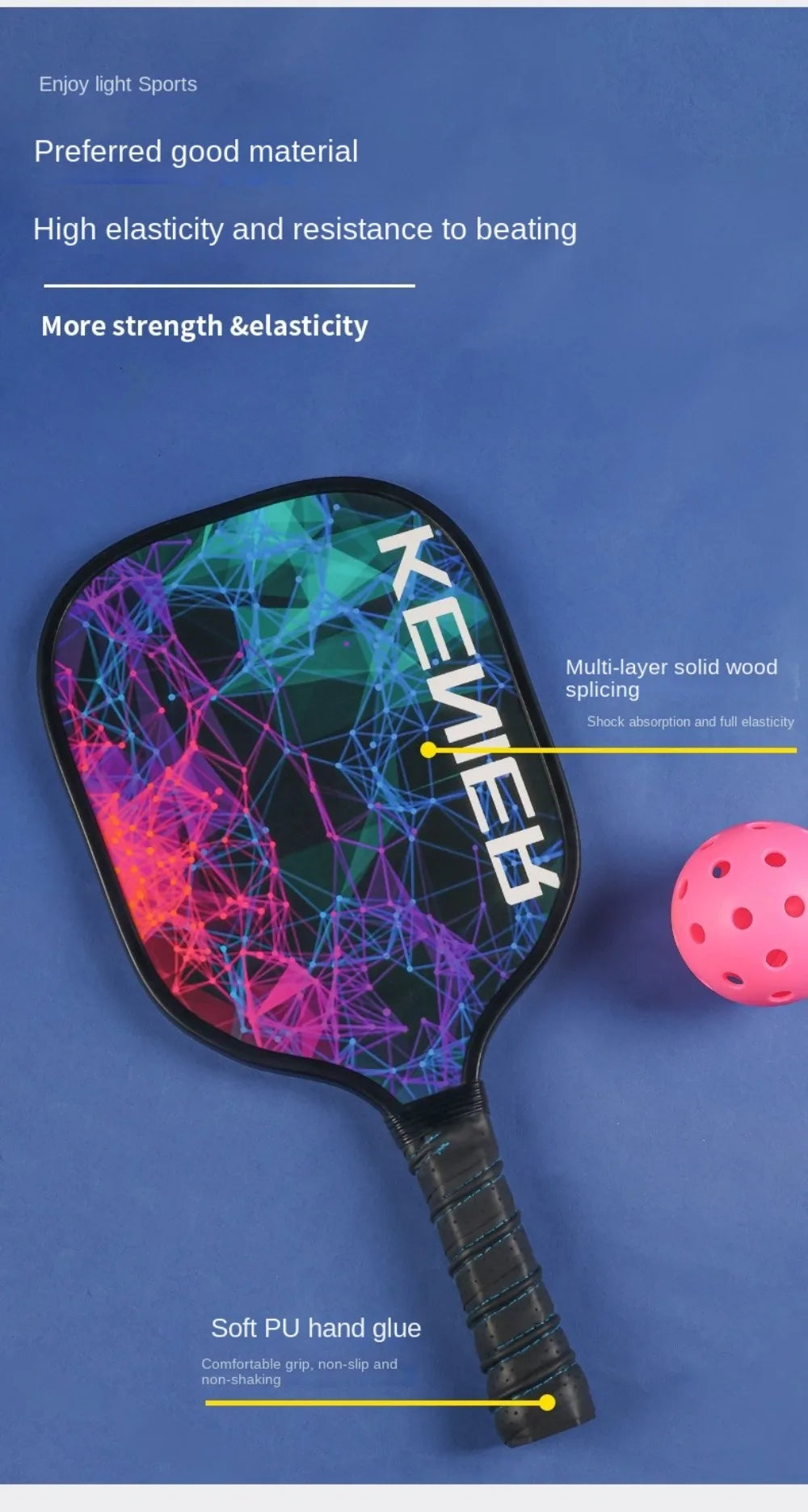 Shockproof Pickleball Paddle Set