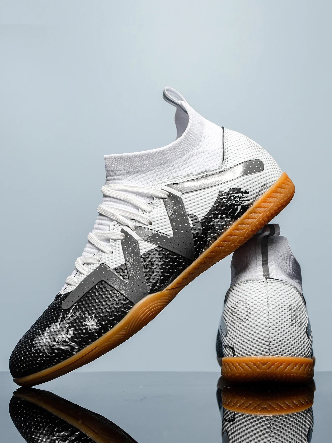 Indoor Five-a-Side Soccer Shoes — High-Top Turf Trainers