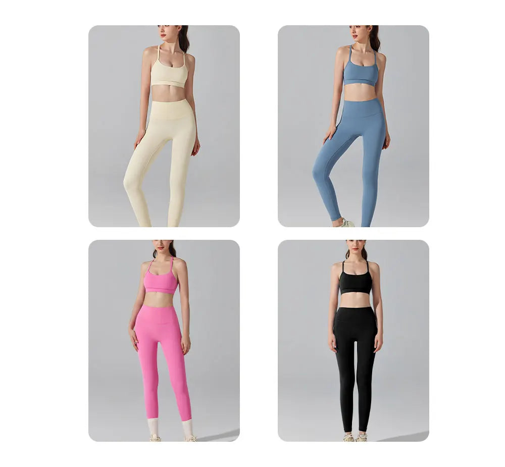 Sports Bra &amp; High-Waist Leggings Set