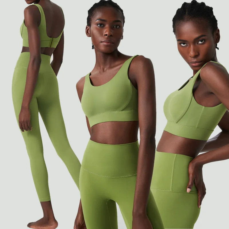Open-Back Sports Bra Set