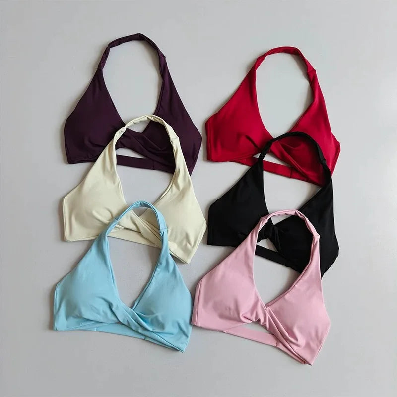 Open-Back Sports Bra & High-Waist Shorts Set