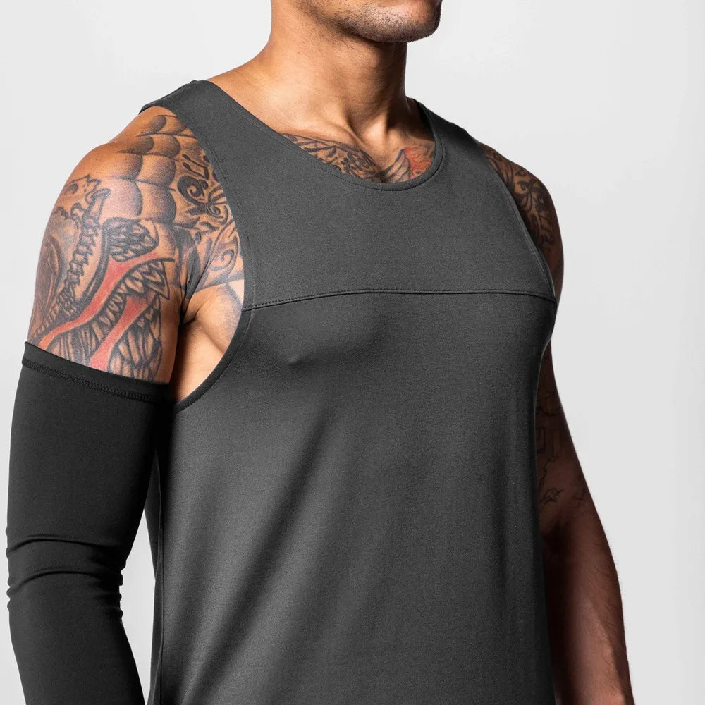 Men's Mesh Splice Tank Top