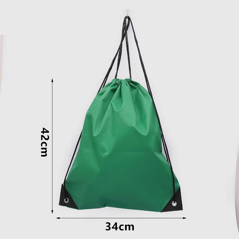 Drawstring Gym Bag with Clothes &amp; Shoe Storage