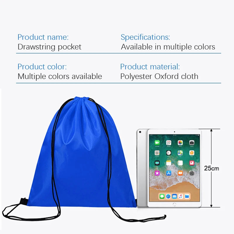 Drawstring Gym Bag with Clothes &amp; Shoe Storage