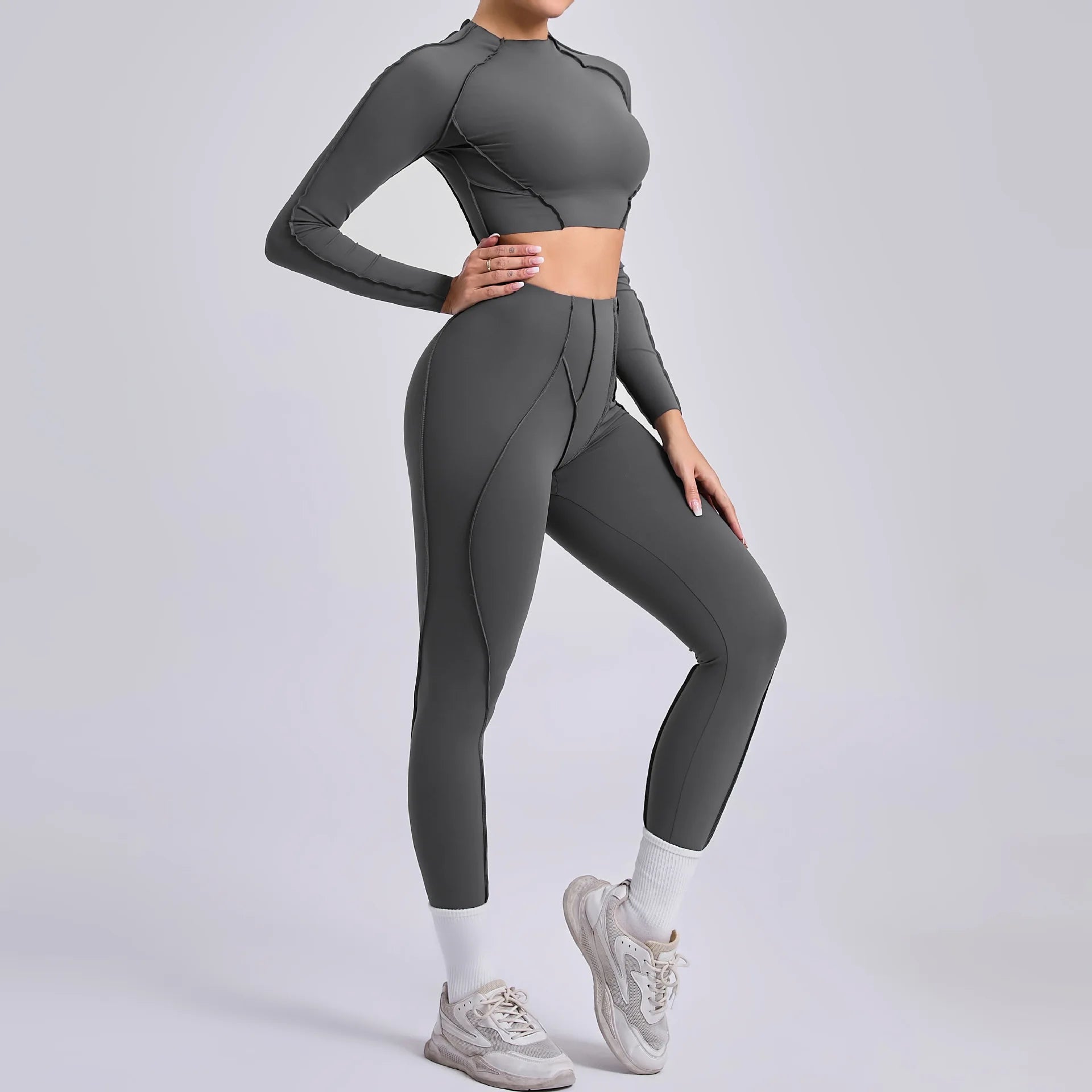 Long-Sleeve Push-Up Yoga Tracksuit
