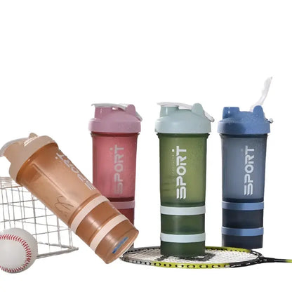 450ml Three-Layer Protein Shaker Bottle