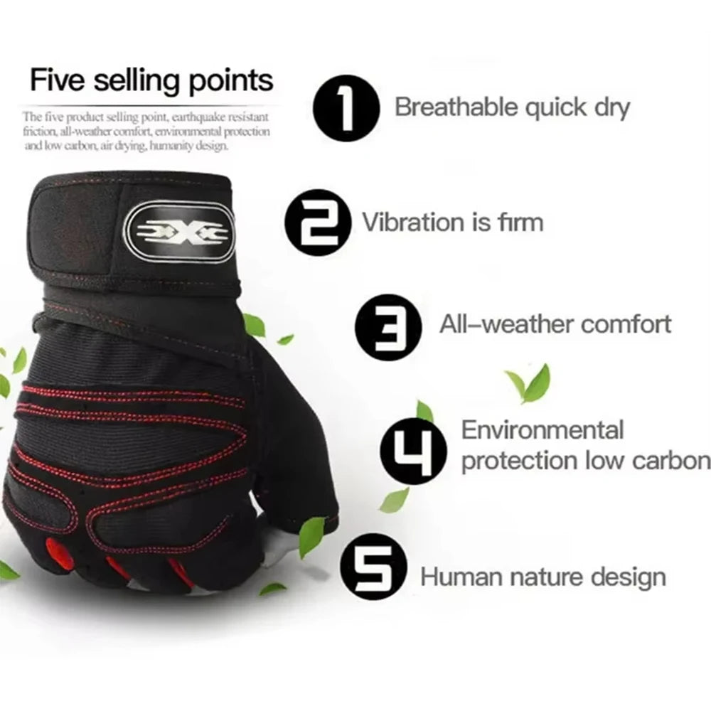 Half-Finger Wrist Wrap Gloves