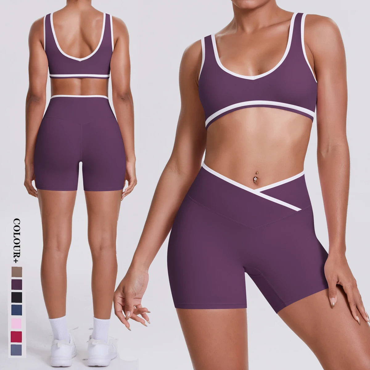 Quick-Dry Camisole Sports Bra & Shorts Set