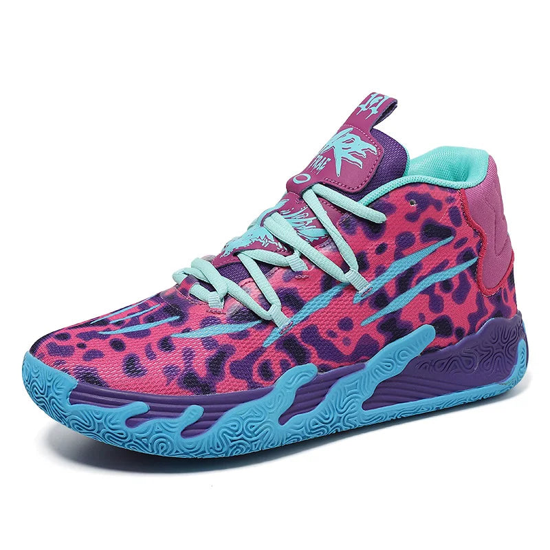 Cushioned High-Top Basketball Shoes