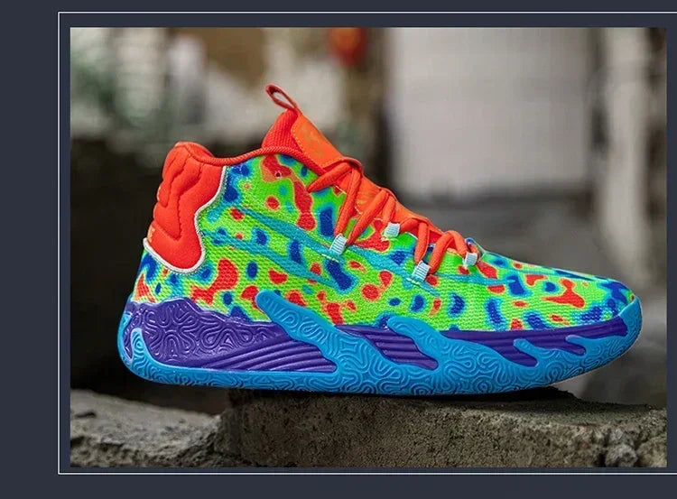 Cushioned High-Top Basketball Shoes