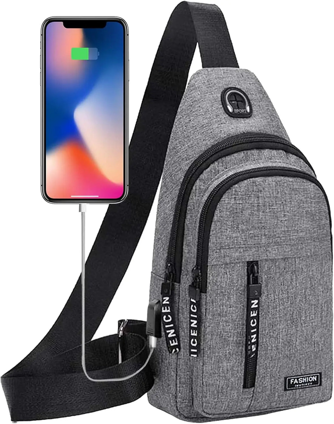 USB Charging Anti-Theft Sling Bag