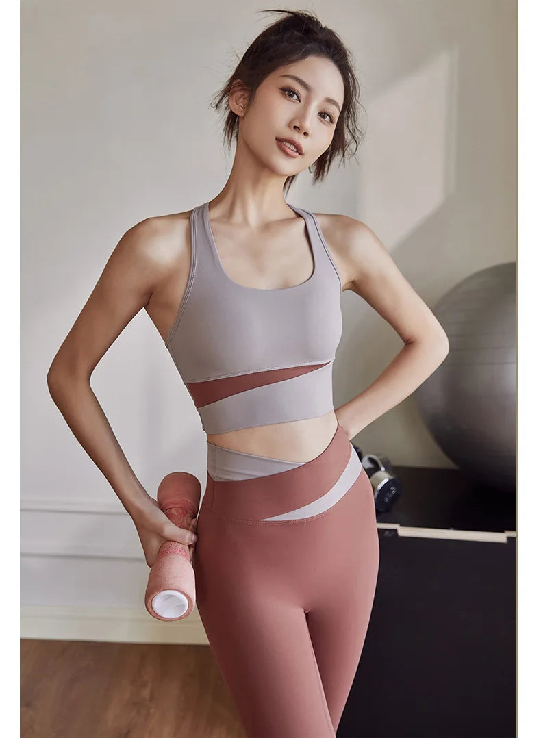 Yoga Set — Sports Bra with Leggings & Shorts