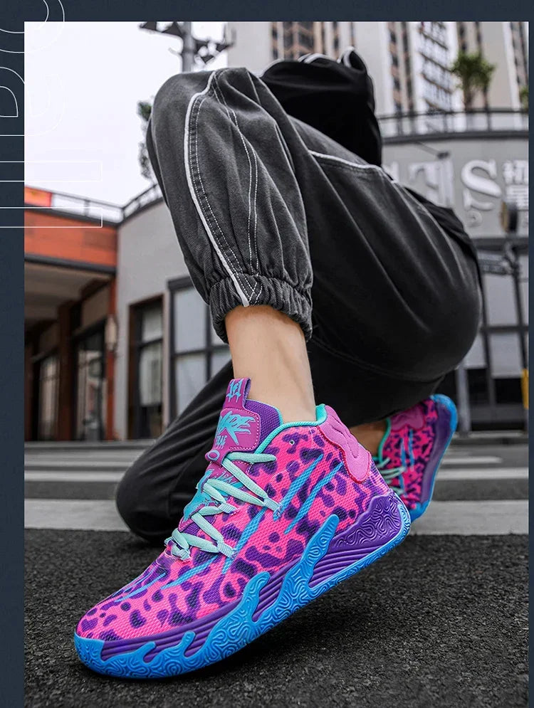 Cushioned High-Top Basketball Shoes