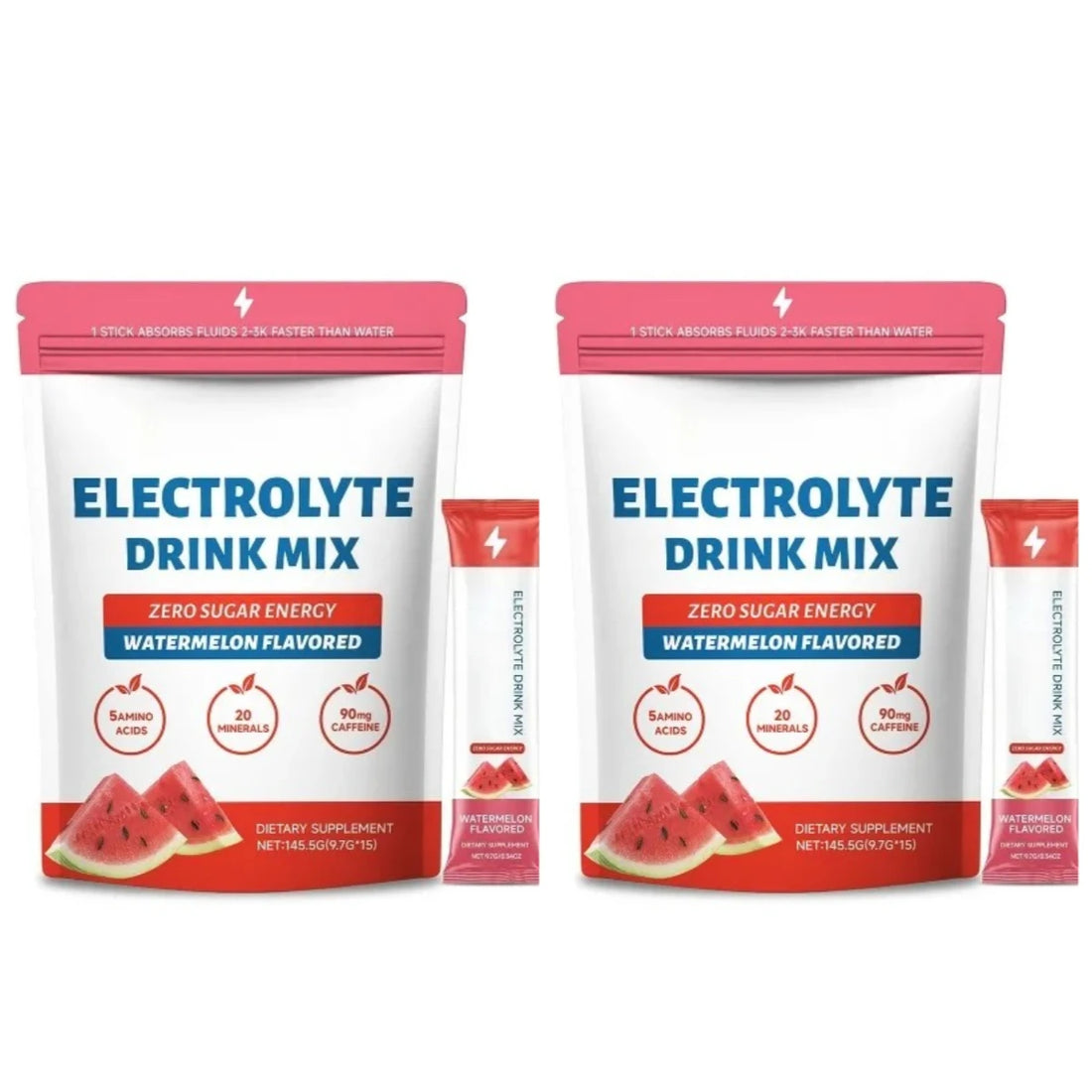 Watermelon Electrolyte Hydration Sticks