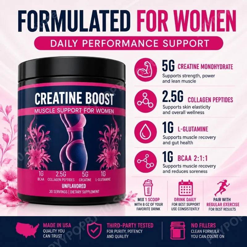 Women's Creatine & Collagen Recovery Supplement
