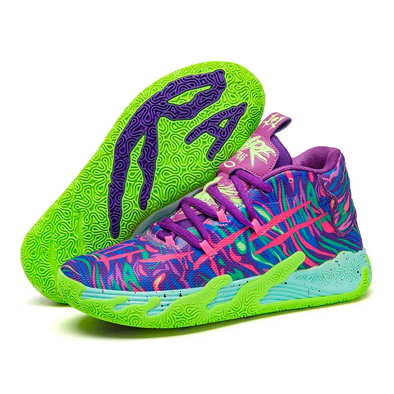 Cushioned High-Top Basketball Shoes