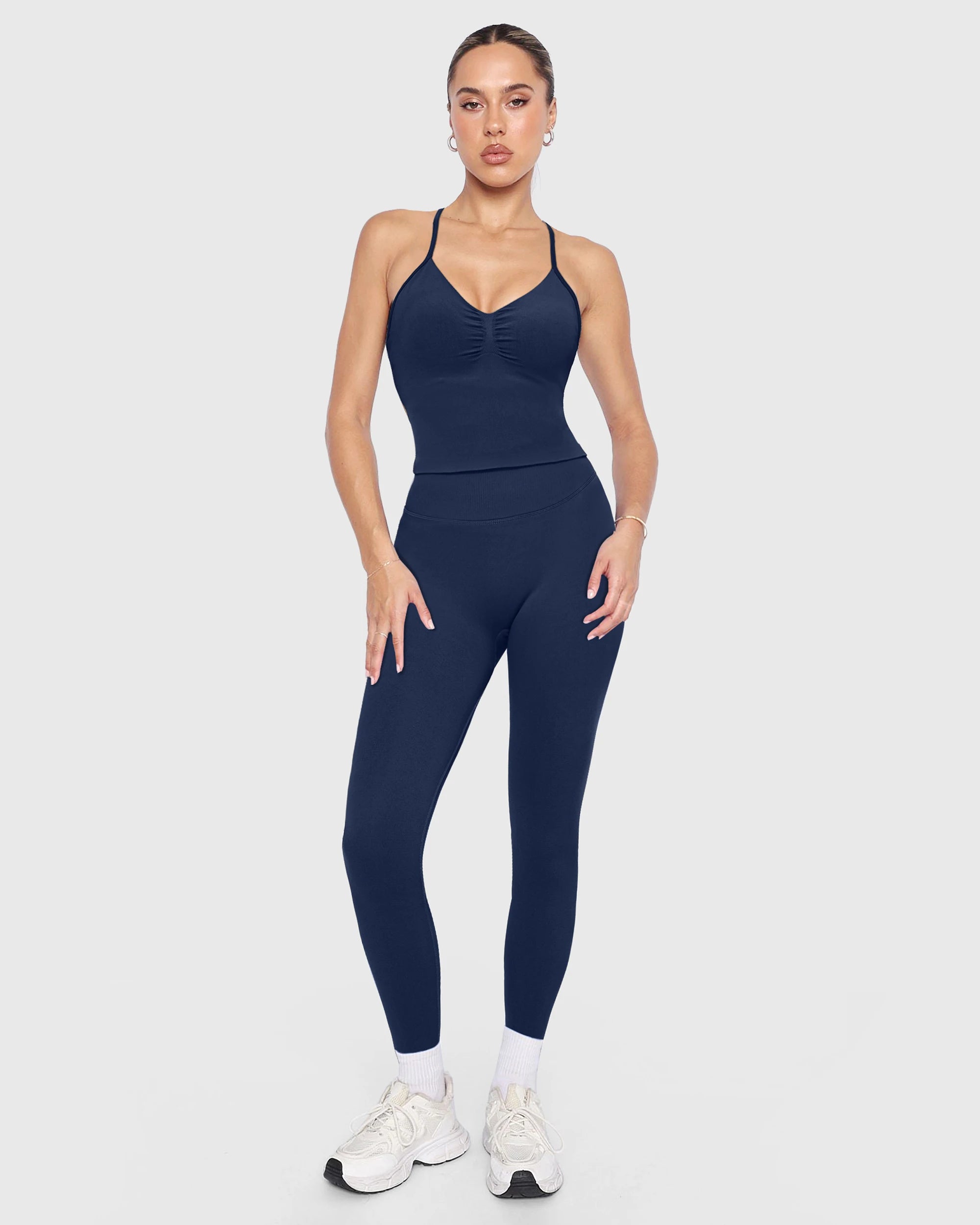 Halter Sports Bra & Butt-Lifting Gym Leggings Set