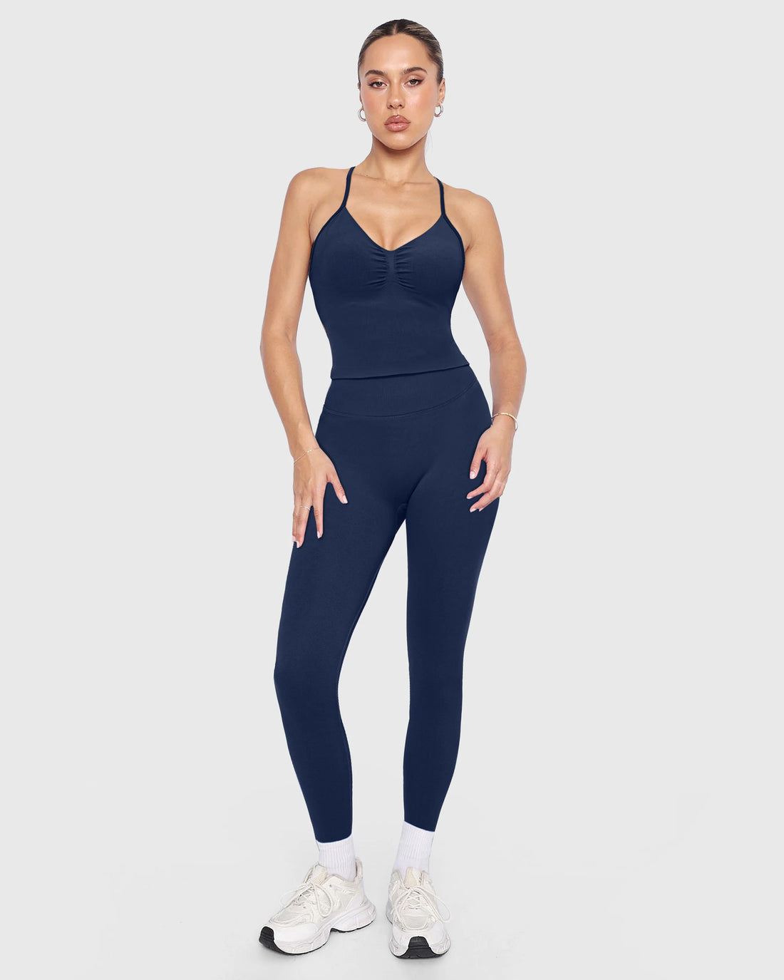 Halter Sports Bra & Butt-Lifting Gym Leggings Set