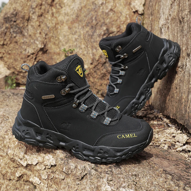 Men's Leather Hiking Shoes — Waterproof Trekking Sneakers
