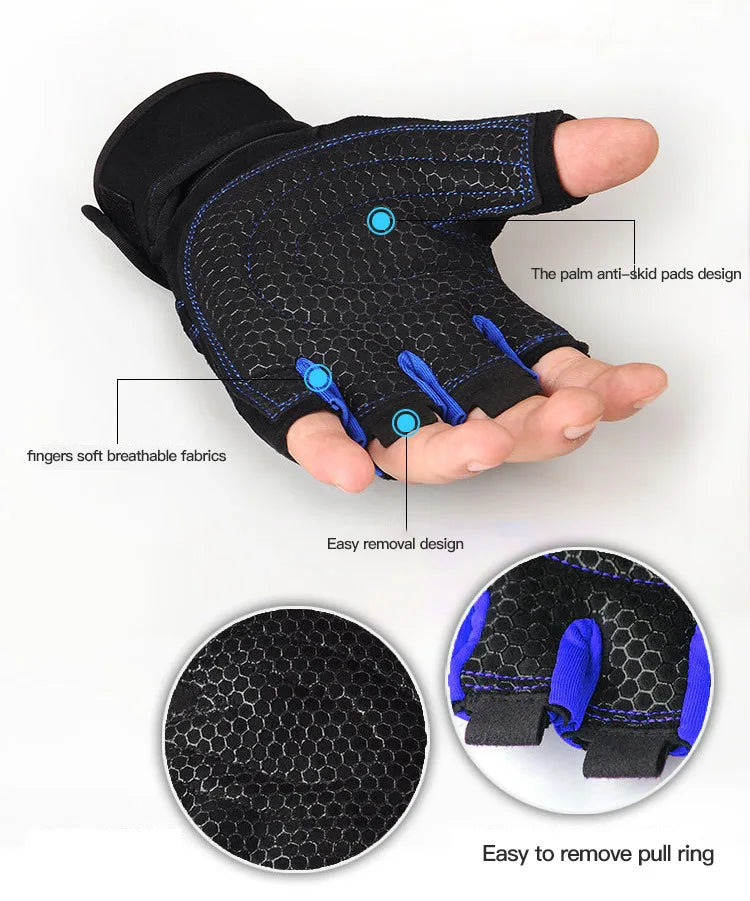 Wristband Weightlifting Gloves