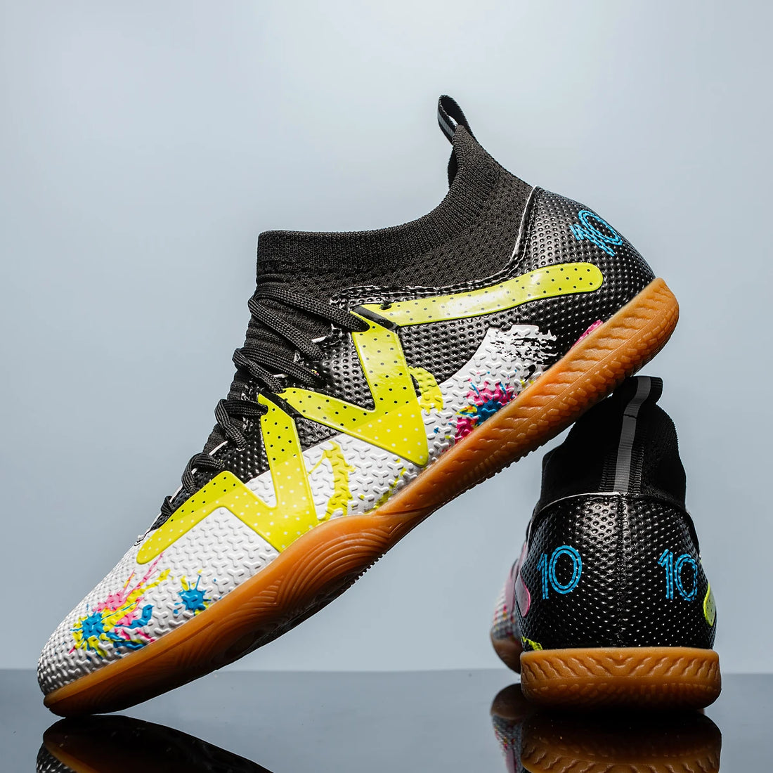 Indoor Five-a-Side Soccer Shoes — High-Top Turf Trainers