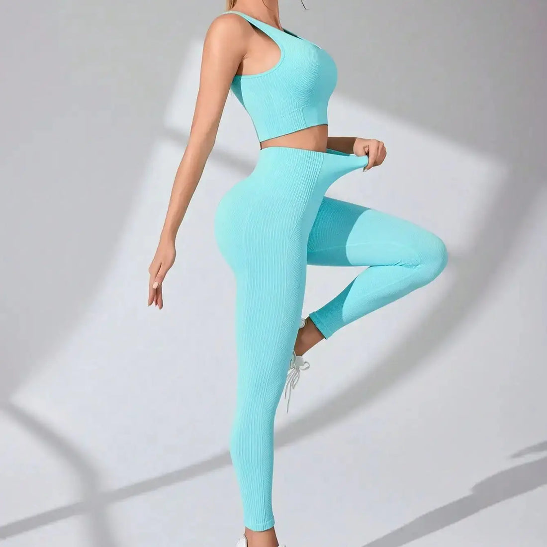 Women's Cross-Strap Sports Bra &amp; Leggings Set