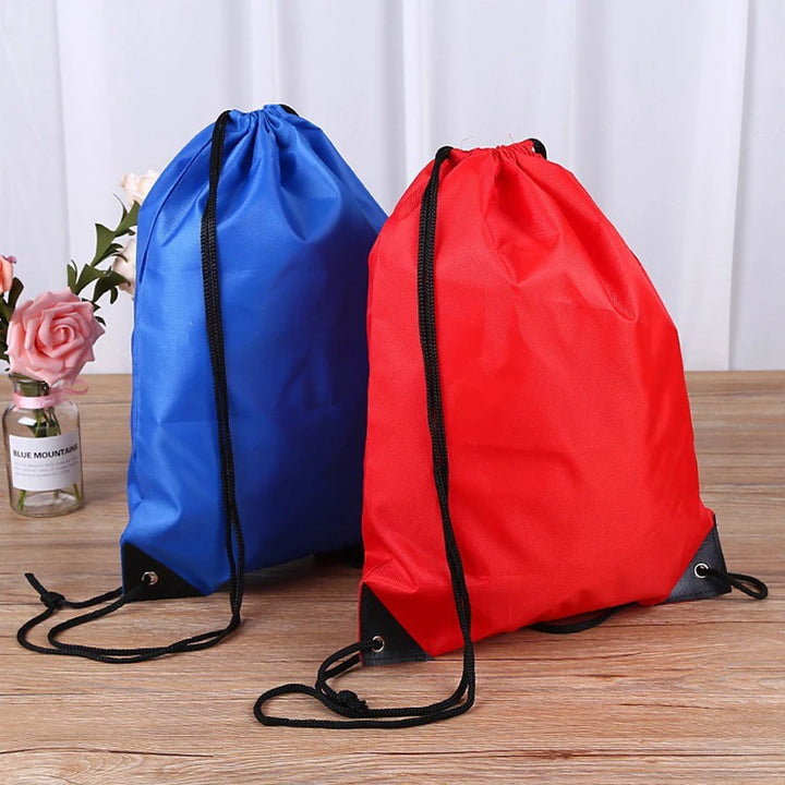 Drawstring Gym Bag with Clothes & Shoe Storage