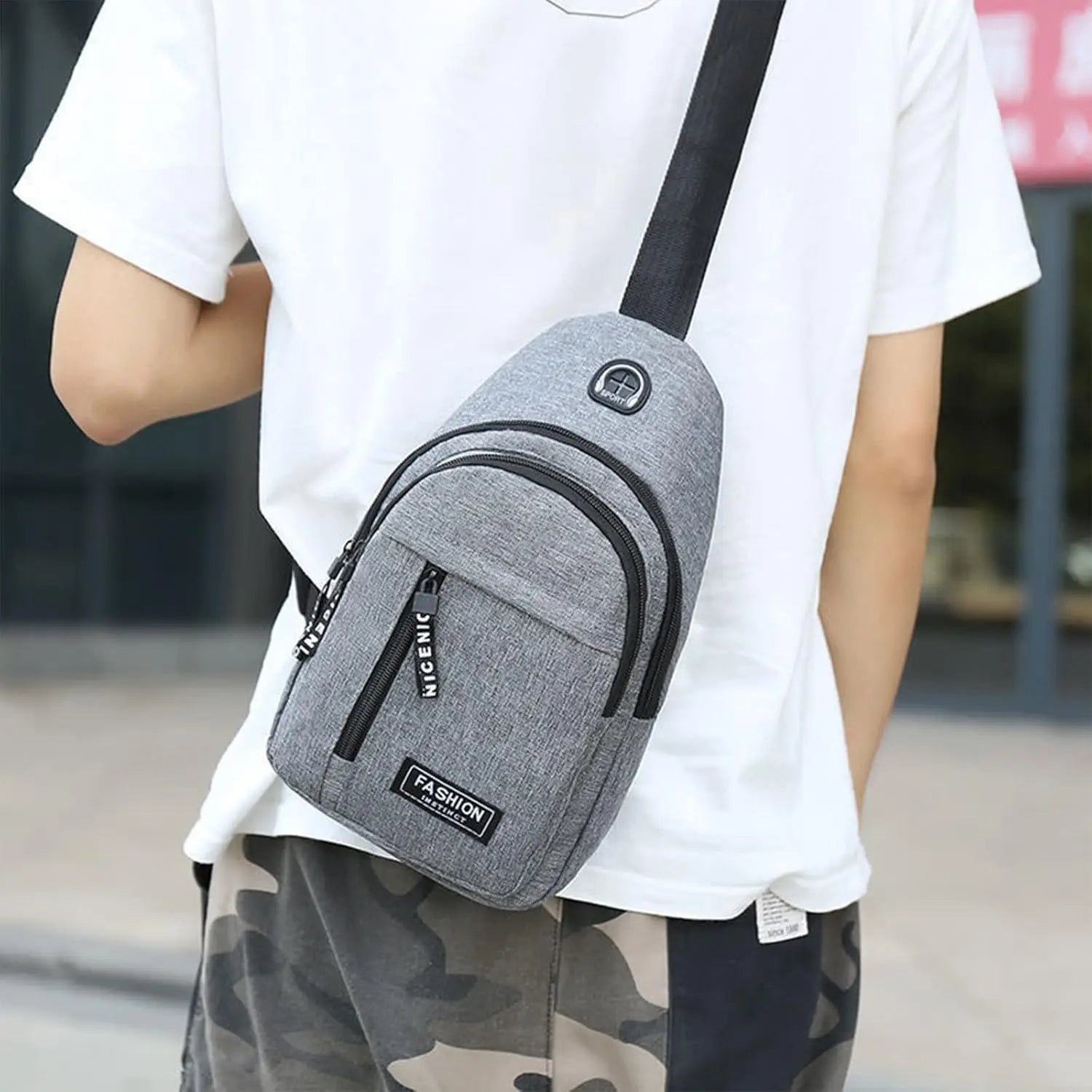 USB Charging Anti-Theft Sling Bag
