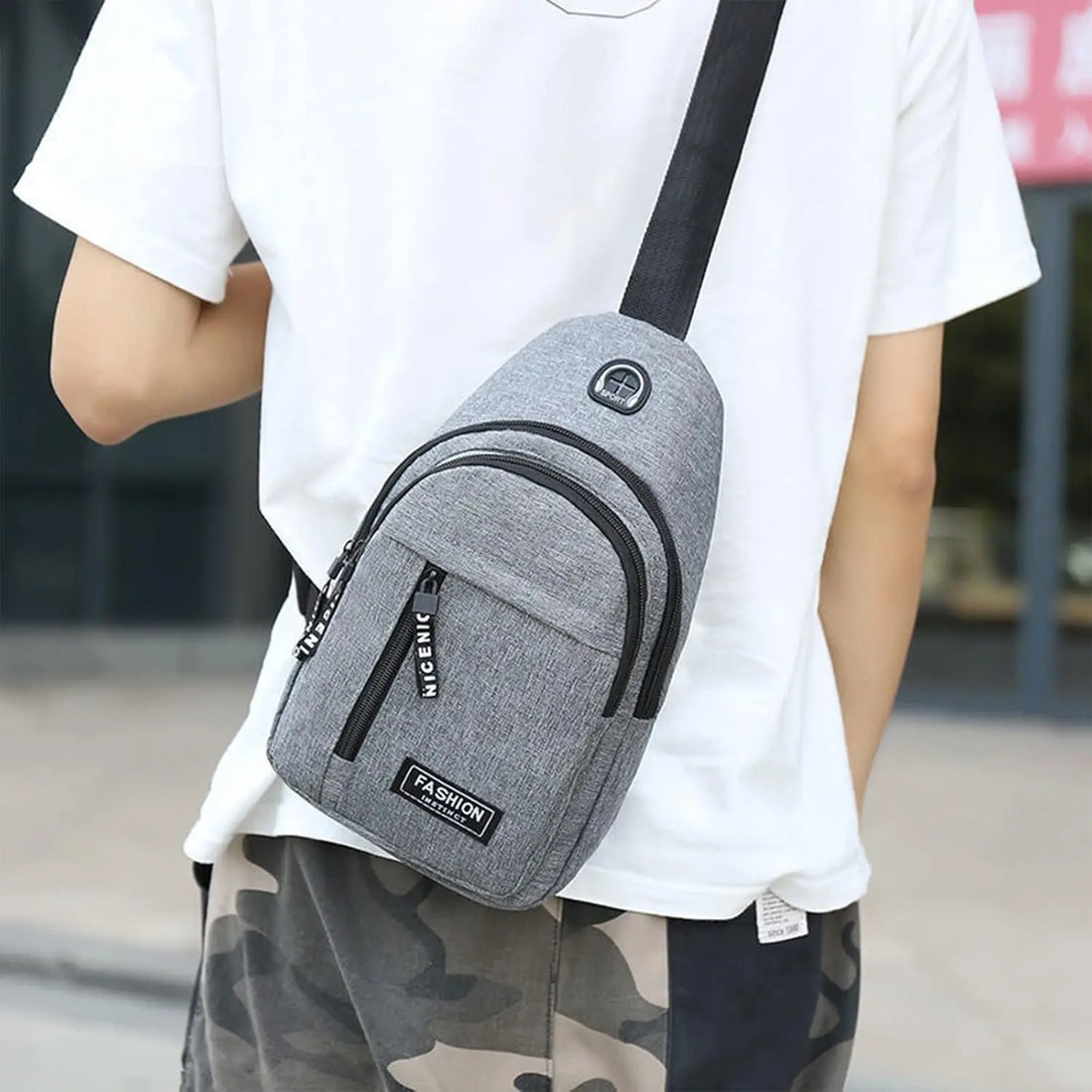 USB Charging Anti-Theft Sling Bag