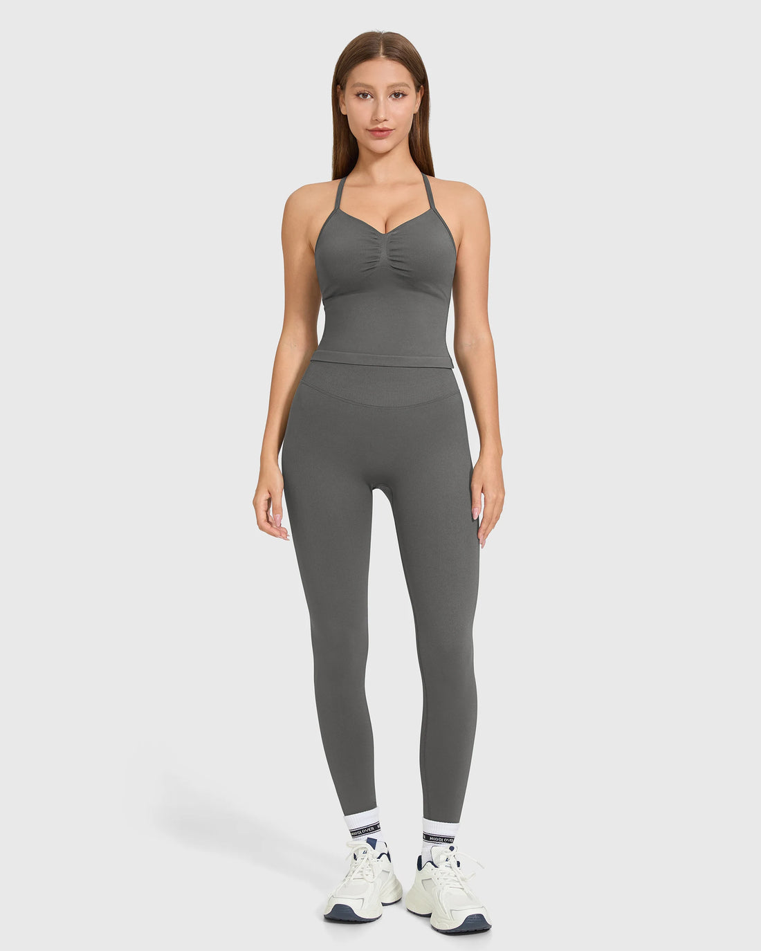 Halter Sports Bra & Butt-Lifting Gym Leggings Set