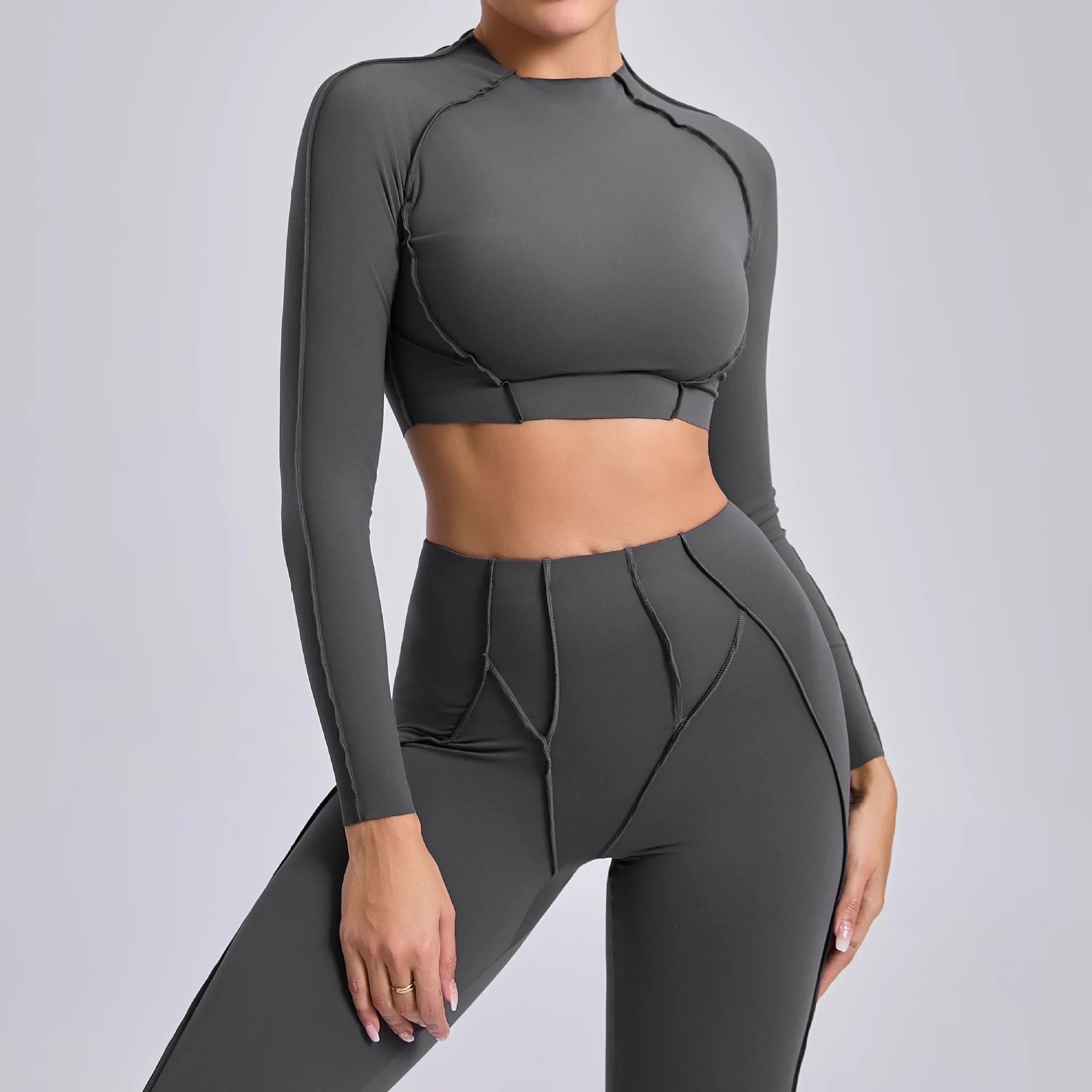 Long-Sleeve Push-Up Yoga Tracksuit