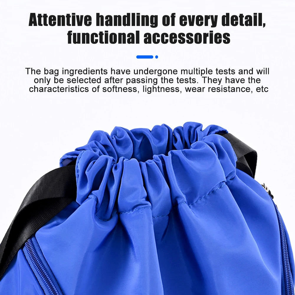 Drawstring Sports Backpack with Shoe Compartment