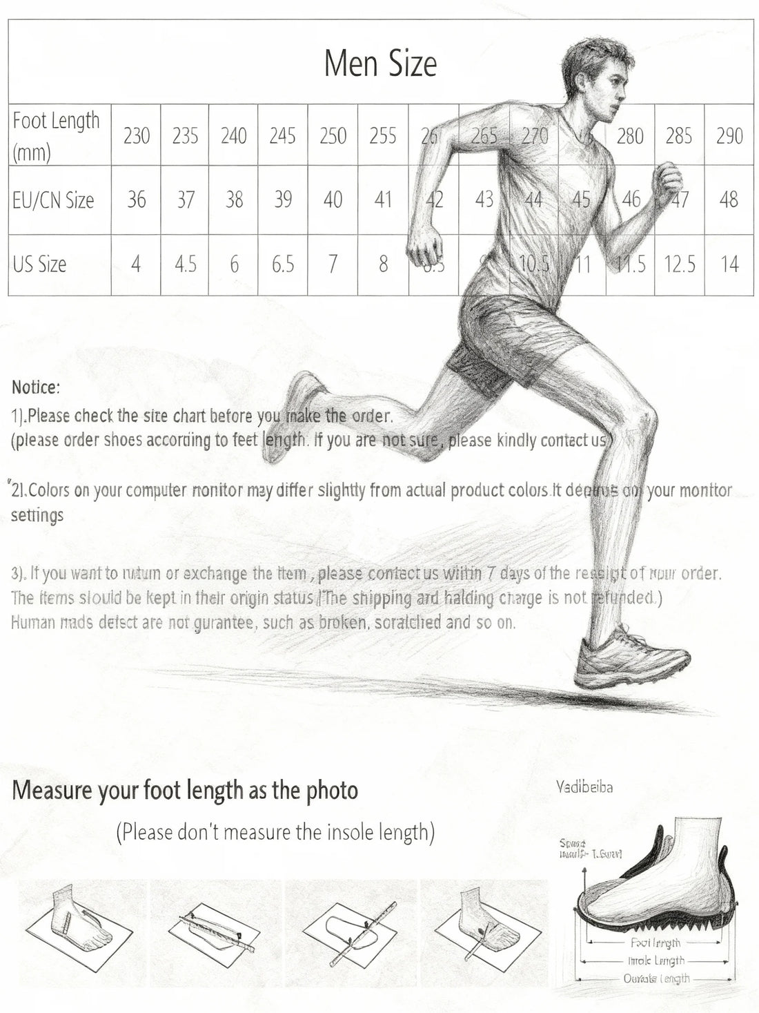 Men's Shock-Absorbing Cushioned Running Shoes