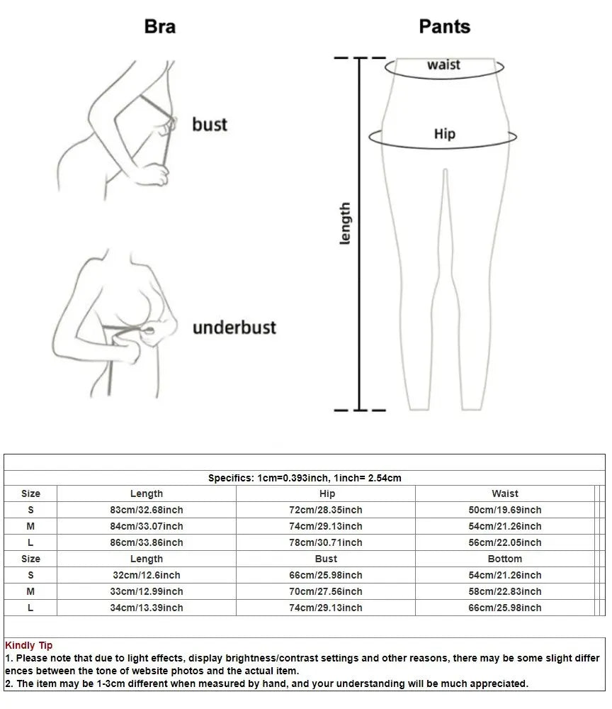 Yoga Set — Sports Bra with Leggings & Shorts