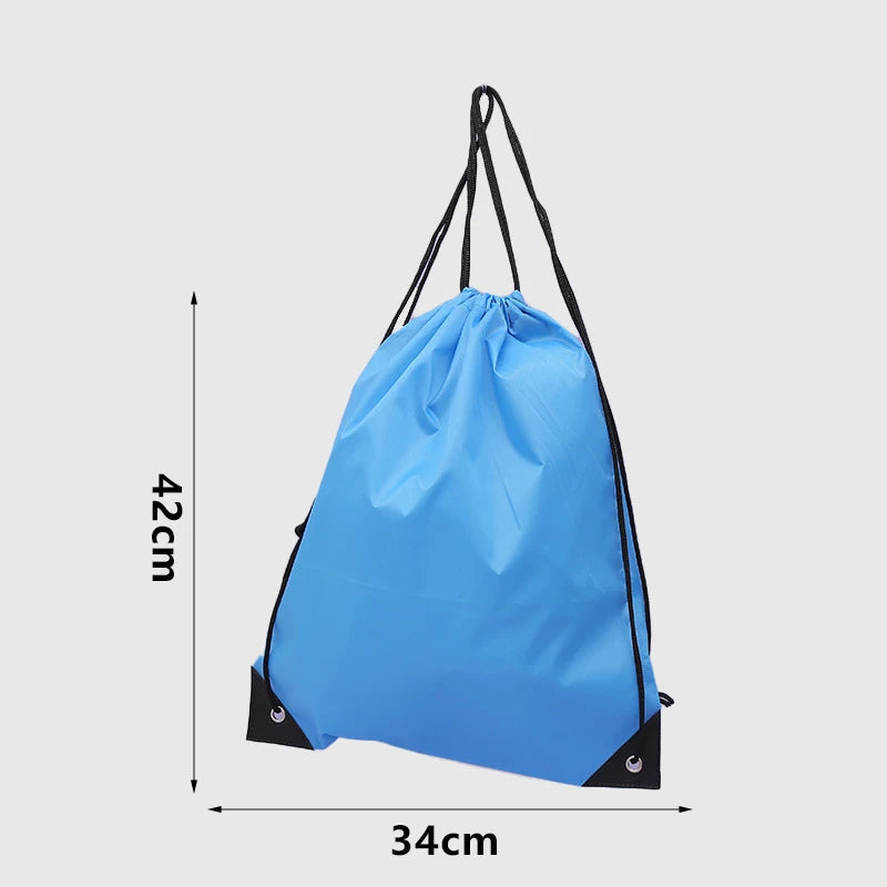 Drawstring Gym Bag with Clothes &amp; Shoe Storage